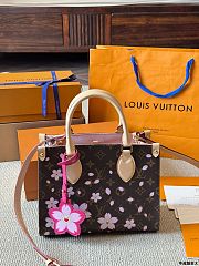 Louis Vuitton LV x TM OnTheGo PM Sakura Brown 25x19x11.5cm - 3