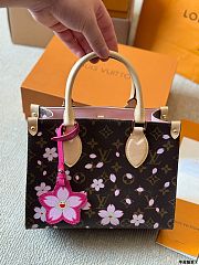 Louis Vuitton LV x TM OnTheGo PM Sakura Brown 25x19x11.5cm - 4