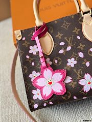 Louis Vuitton LV x TM OnTheGo PM Sakura Brown 25x19x11.5cm - 2