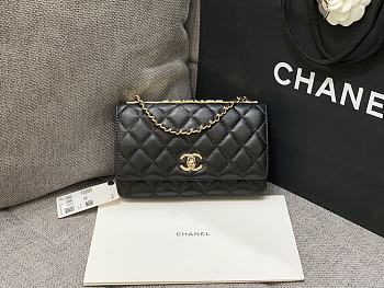 Chanel Woc Wallet Chain Black Lambskin Gold 19x12x3cm