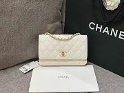 Chanel Woc Wallet Chain White Lambskin Gold 19x12x3cm - 1