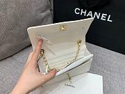 Chanel Woc Wallet Chain White Lambskin Gold 19x12x3cm - 3