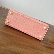 Hermes Kelly 25 Bag Pink Ostrich Gold 25cm - 3