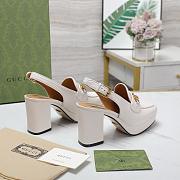 Gucci Slingback Pump White Heel 8cm - 5
