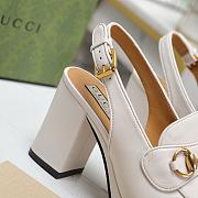 Gucci Slingback Pump White Heel 8cm - 4
