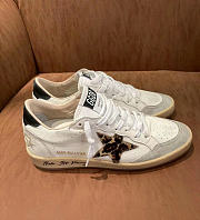 Golden Goose Leather Ball Star White Sneakers - 1