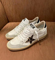 Golden Goose Leather Ball Star White Sneakers - 4