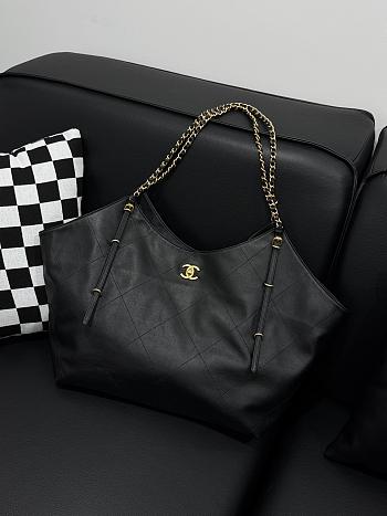 Chanel Maxi Shopping Bag Calfskin Black 59x36x13cm