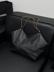Chanel Maxi Shopping Bag Calfskin Black 59x36x13cm - 4