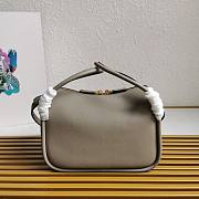 Prada Leather Handbag Grey Bag 25x18x10cm - 3