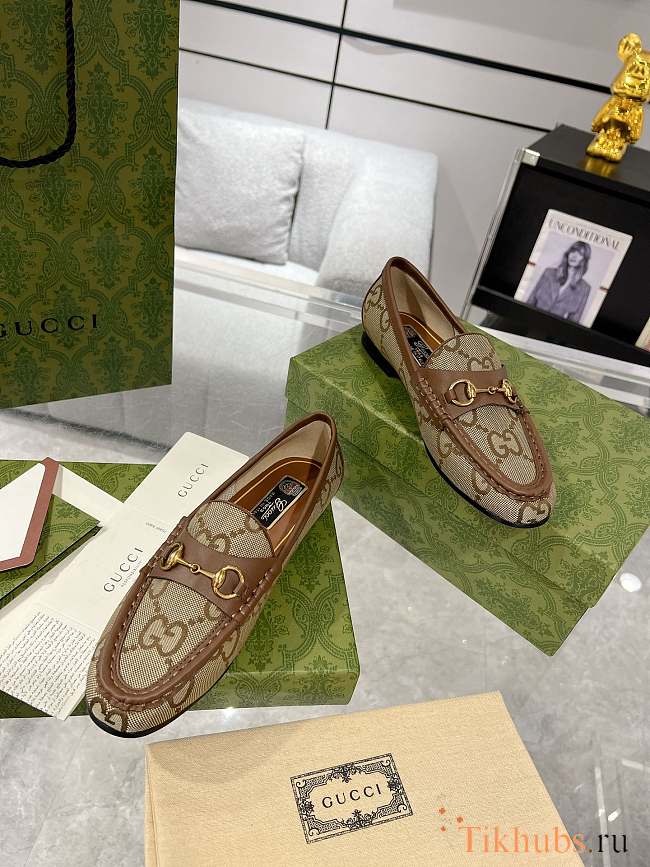Gucci Horsebit 1953 Loafer Camel Ebony - 1