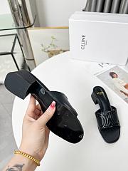Celine Clemence Mule Lambskin Black Heel 4cm - 4