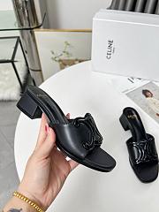 Celine Clemence Mule Lambskin Black Heel 4cm - 3