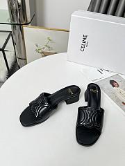 Celine Clemence Mule Lambskin Black Heel 4cm - 2