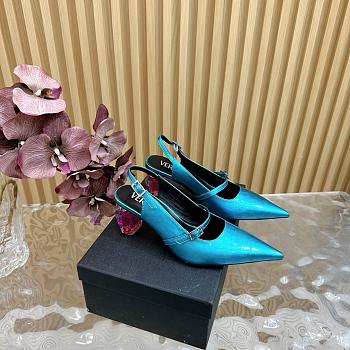 Versace Bright Crystal Patent Slingback Pumps 70 mm
