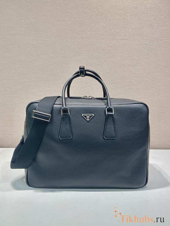 Prada Black Leather Work Bag 40x28.5x16cm - 1