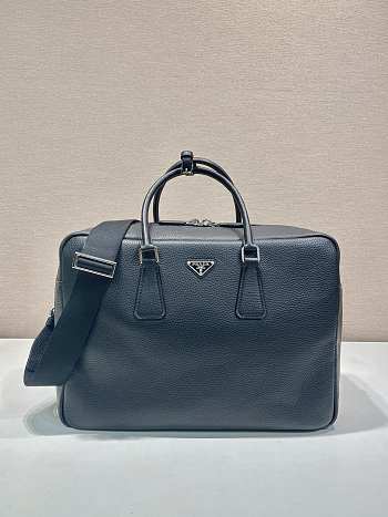 Prada Black Leather Work Bag 40x28.5x16cm