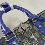 Louis Vuitton LV Keepall Bandoulière 50 Blue Green 50x29x23cm - 6