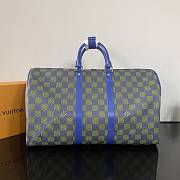 Louis Vuitton LV Keepall Bandoulière 50 Blue Green 50x29x23cm - 2