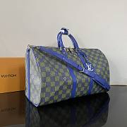 Louis Vuitton LV Keepall Bandoulière 50 Blue Green 50x29x23cm - 3