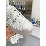 Celine Flatform Rockstud White Sneaker - 4