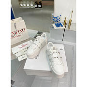Celine Flatform Rockstud White Sneaker - 3
