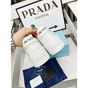 Prada Downtown Bold Leather Platform Sneakers - 5