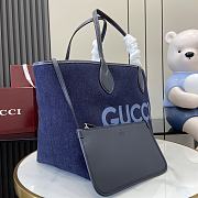 Gucci Totissima Medium Reversible Tote Denim 30.5x28x27cm - 6
