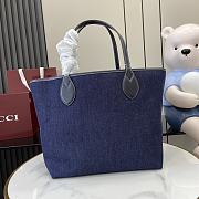 Gucci Totissima Medium Reversible Tote Denim 30.5x28x27cm - 5