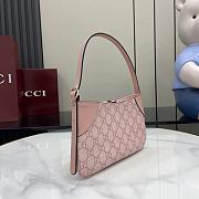 Gucci GG Emblem Super Mini Shoulder Bag Pink 23x13x2cm - 6