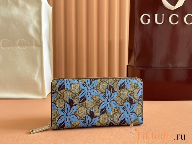 Gucci GG Printed Zip Around Wallet 19x10.5x2.5cm - 1
