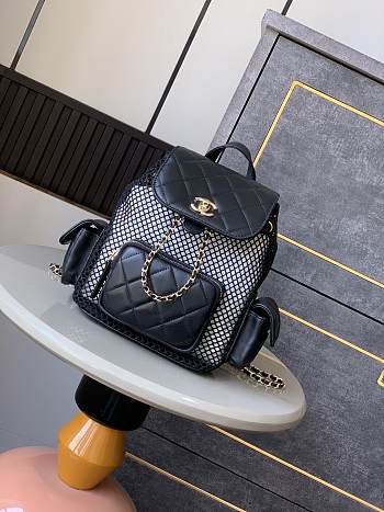 Chanel 25s Backpack Black 25x23x13cm