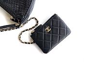 Chanel Clutch With Chain Black 22x15x6cm - 6
