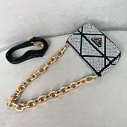 Prada Mini Crystal Triangle Grey Shoulder Bag 17x11.5x6cm - 6