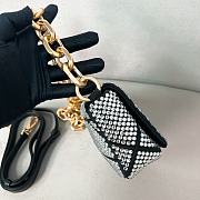Prada Mini Crystal Triangle Grey Shoulder Bag 17x11.5x6cm - 4