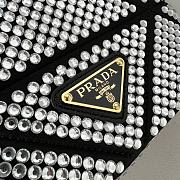 Prada Mini Crystal Triangle Grey Shoulder Bag 17x11.5x6cm - 3