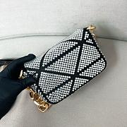 Prada Mini Crystal Triangle Grey Shoulder Bag 17x11.5x6cm - 2