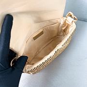 Prada Mini Crystal Triangle Gold Shoulder Bag 17x11.5x6cm - 5