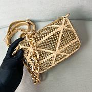 Prada Mini Crystal Triangle Gold Shoulder Bag 17x11.5x6cm - 4