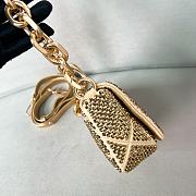 Prada Mini Crystal Triangle Gold Shoulder Bag 17x11.5x6cm - 2