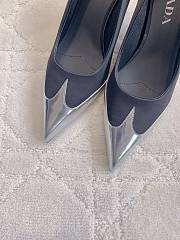 Prada Satin Metallic Leather Pumps Black 8.5cm - 4