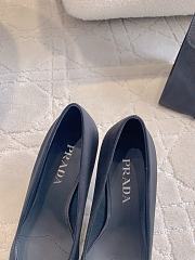 Prada Satin Metallic Leather Pumps Black 8.5cm - 3