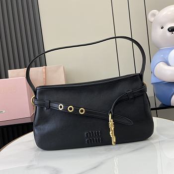 Miu Miu Adventure Shoulder Bag Black 33x19x5cm
