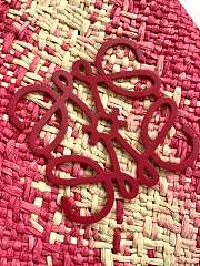 Loewe Medium Anagram Basket Bag Iraca Pink 46x24x15cm - 3