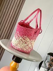 Loewe Medium Anagram Basket Bag Iraca Pink 46x24x15cm - 2