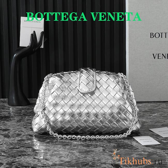 Bottega Veneta Lauren 1980 Clutch Silver 31cm - 1