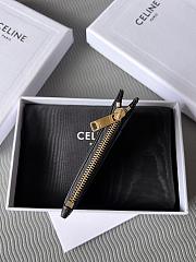 Celine Zipped Card Holder Cuir Black 11x7.5x2cm - 4