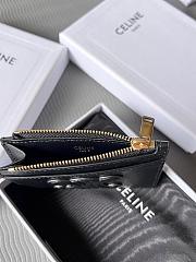 Celine Zipped Card Holder Cuir Black 11x7.5x2cm - 3