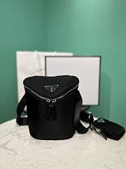 Prada Black Nylon Triangle Pouch Bag 19x17x15cm - 1