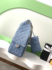 Chanel Medium Cruise 25C Bag Blue Denim Hobo 40x30x15cm - 3